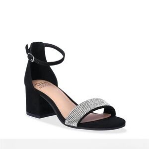 Elegant Black and Silver Women's Sandals